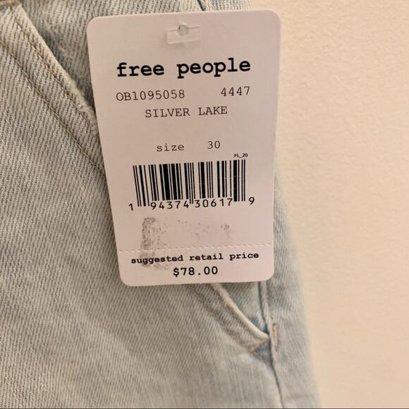 Free People Sidecar Frayed Denim Mini Skirt NWT 30 - Picture 10 of 10